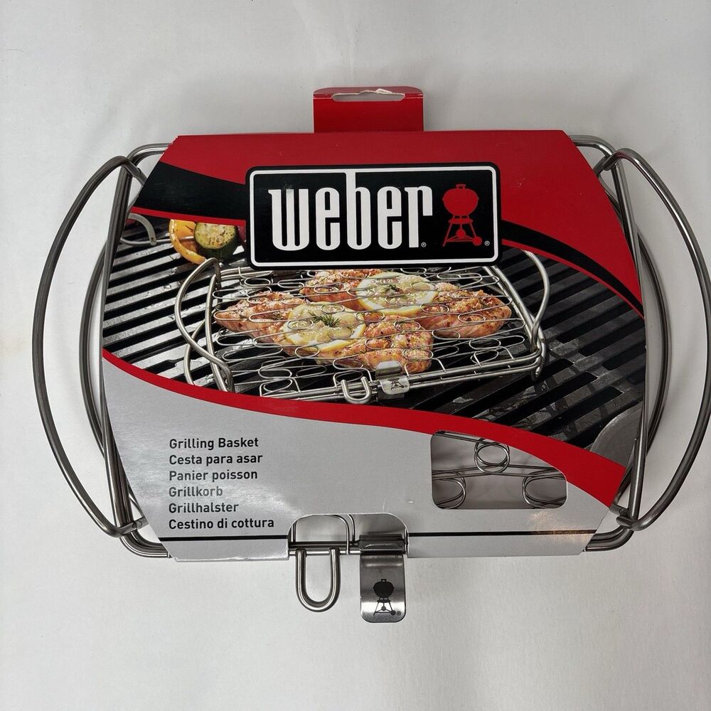 NEW Weber 6470 Stainless Steel Grill Basket 8.3 in X 6.9 in